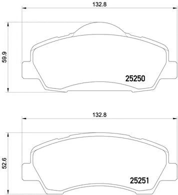 P 61 113 BREMBO Комплект тормозных колодок, дисковый тормоз (фото 1)