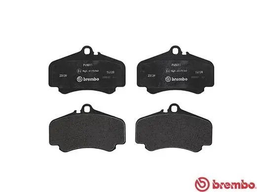 P 65 011 BREMBO Комплект тормозных колодок, дисковый тормоз (фото 2)