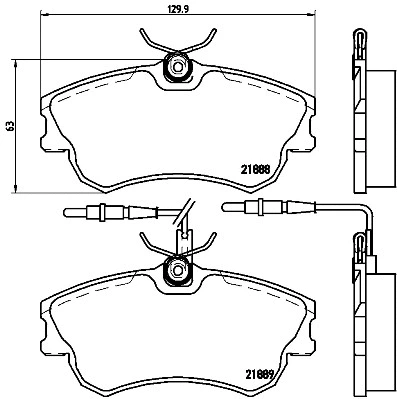 P 68 023 BREMBO Комплект тормозных колодок, дисковый тормоз (фото 1)