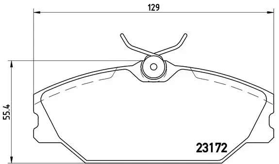 P 68 027 BREMBO Комплект тормозных колодок, дисковый тормоз (фото 1)