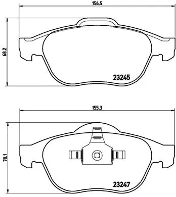 P 68 040 BREMBO Комплект тормозных колодок, дисковый тормоз (фото 1)