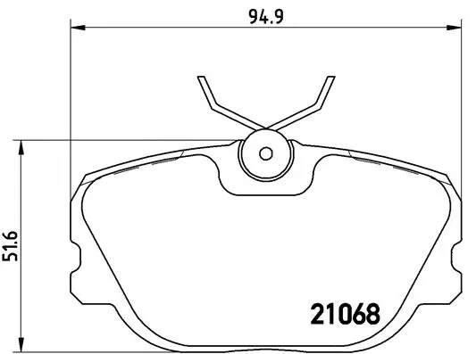 P 71 004 BREMBO Комплект тормозных колодок, дисковый тормоз (фото 1)