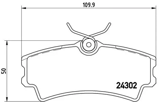 P 72 001 BREMBO Комплект тормозных колодок, дисковый тормоз (фото 1)