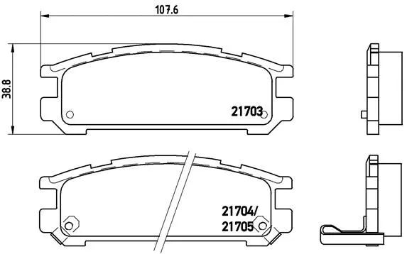 P 78 005 BREMBO Комплект тормозных колодок, дисковый тормоз (фото 1)