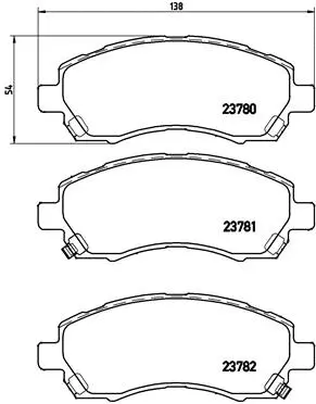 P 78 009 BREMBO Комплект тормозных колодок, дисковый тормоз (фото 1)