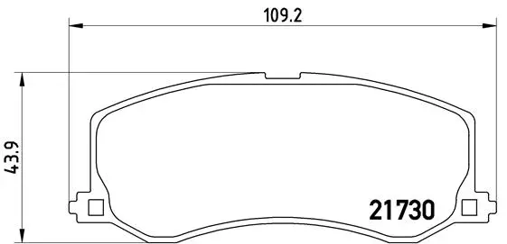 P 79 004 BREMBO Комплект тормозных колодок, дисковый тормоз (фото 1)