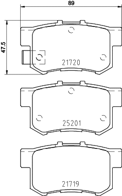 P 79 027 BREMBO Комплект тормозных колодок, дисковый тормоз (фото 1)