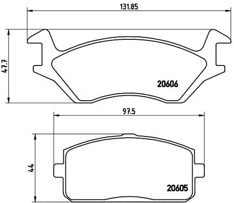 P 83 004 BREMBO Комплект тормозных колодок, дисковый тормоз (фото 1)