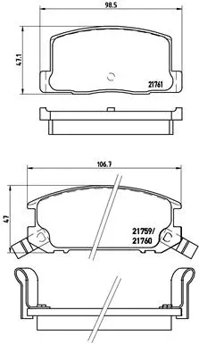 P 83 019 BREMBO Комплект тормозных колодок, дисковый тормоз (фото 1)