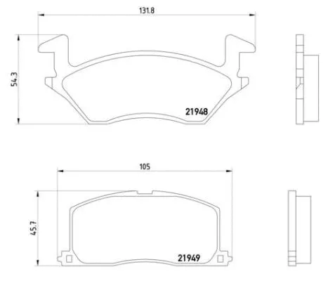 P 83 022 BREMBO Комплект тормозных колодок, дисковый тормоз (фото 1)