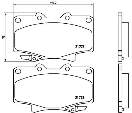 P 83 025 BREMBO Комплект тормозных колодок, дисковый тормоз (фото 1)