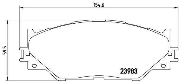 P 83 074 BREMBO Комплект тормозных колодок, дисковый тормоз (фото 1)