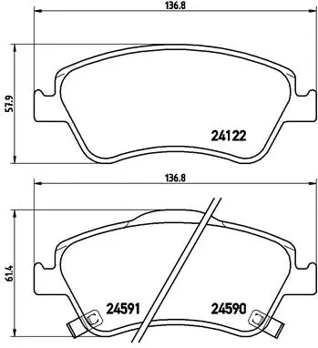 P 83 079 BREMBO Комплект тормозных колодок, дисковый тормоз (фото 1)