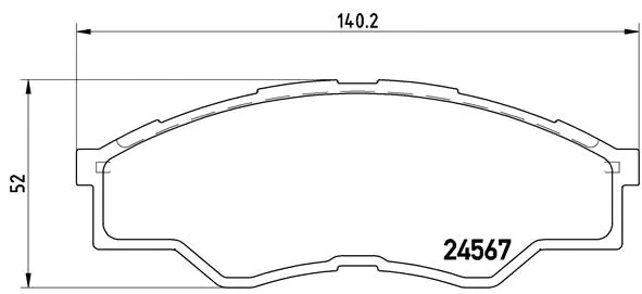 P 83 096 BREMBO Комплект тормозных колодок, дисковый тормоз (фото 1)