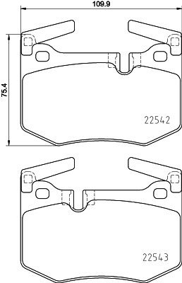 P 83 164 BREMBO Комплект тормозных колодок, дисковый тормоз (фото 1)