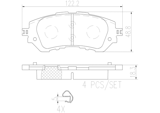 P 83 165 BREMBO Комплект тормозных колодок, дисковый тормоз (фото 1)