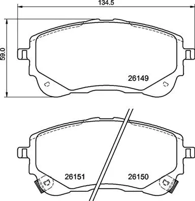 P 83 177 BREMBO Комплект тормозных колодок, дисковый тормоз (фото 1)