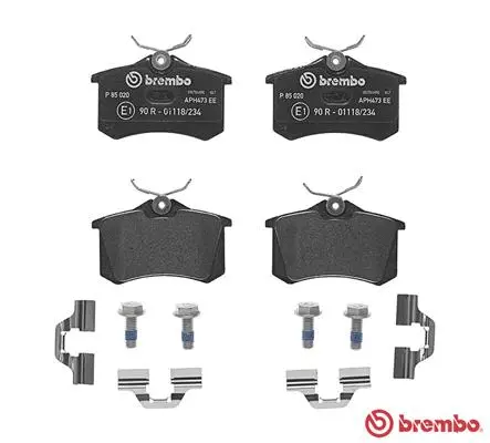 P 85 020 BREMBO Комплект тормозных колодок, дисковый тормоз (фото 2)
