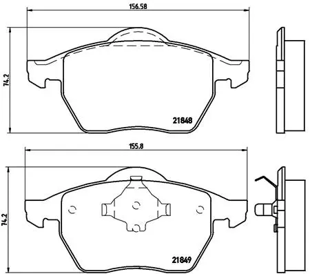 P 85 039 BREMBO Комплект тормозных колодок, дисковый тормоз (фото 1)