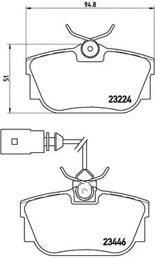 P 85 046 BREMBO Комплект тормозных колодок, дисковый тормоз (фото 1)