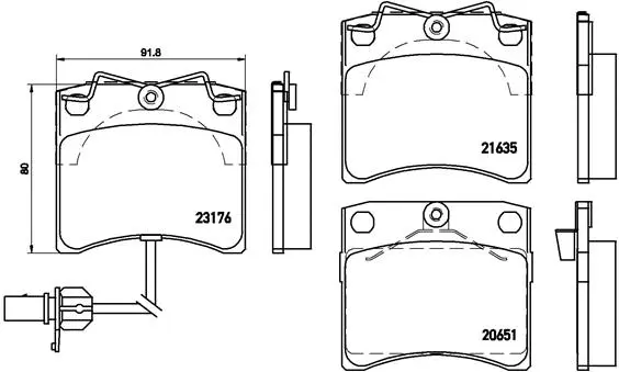 P 85 048 BREMBO Комплект тормозных колодок, дисковый тормоз (фото 1)