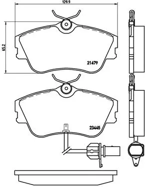 P 85 050 BREMBO Комплект тормозных колодок, дисковый тормоз (фото 1)