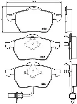 P 85 060 BREMBO Комплект тормозных колодок, дисковый тормоз (фото 1)