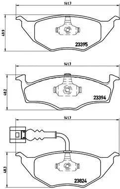 P 85 063 BREMBO Комплект тормозных колодок, дисковый тормоз (фото 1)