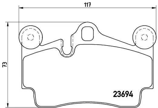 P 85 070 BREMBO Комплект тормозных колодок, дисковый тормоз (фото 1)