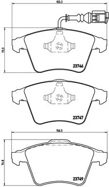 P 85 081 BREMBO Комплект тормозных колодок, дисковый тормоз (фото 1)