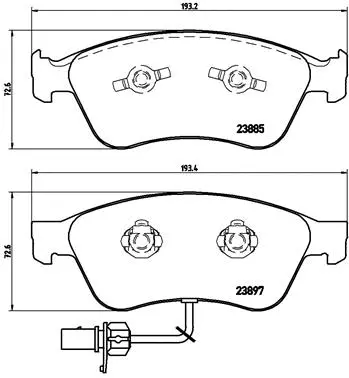P 85 087 BREMBO Комплект тормозных колодок, дисковый тормоз (фото 1)