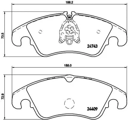 P 85 098 BREMBO Комплект тормозных колодок, дисковый тормоз (фото 1)