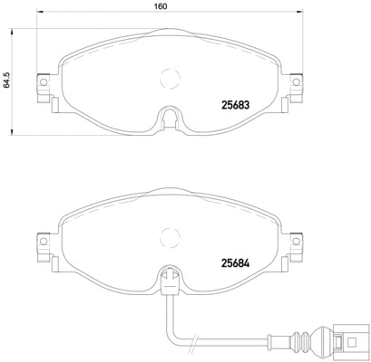 P 85 126X BREMBO Комплект тормозных колодок, дисковый тормоз (фото 1)