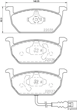 P 85 137 BREMBO Комплект тормозных колодок, дисковый тормоз (фото 1)