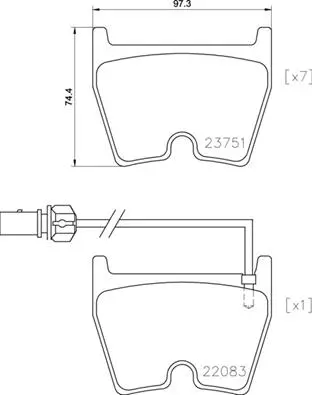 P 85 139 BREMBO Комплект тормозных колодок, дисковый тормоз (фото 1)