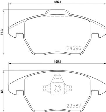 P 85 148 BREMBO Комплект тормозных колодок, дисковый тормоз (фото 1)