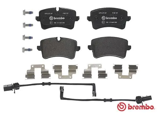 P 85 157 BREMBO Комплект тормозных колодок, дисковый тормоз (фото 2)