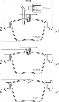 P 85 162 BREMBO Комплект тормозных колодок, дисковый тормоз (фото 1)