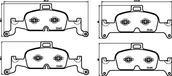 P 85 164 BREMBO Комплект тормозных колодок, дисковый тормоз (фото 1)