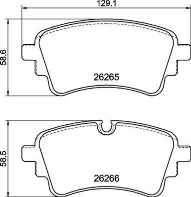 P 85 186 BREMBO Комплект тормозных колодок, дисковый тормоз (фото 1)