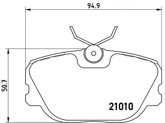 P 86 011 BREMBO Комплект тормозных колодок, дисковый тормоз (фото 1)