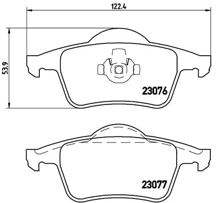 P 86 014 BREMBO Комплект тормозных колодок, дисковый тормоз (фото 1)