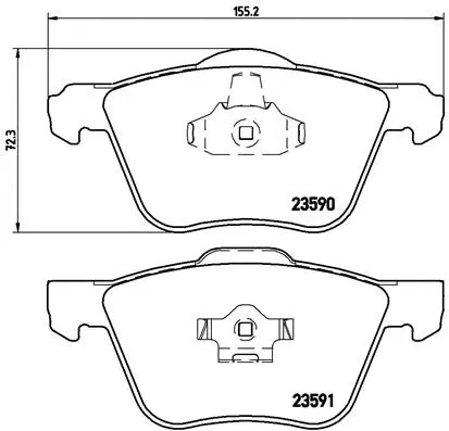 P 86 022 BREMBO Комплект тормозных колодок, дисковый тормоз (фото 1)