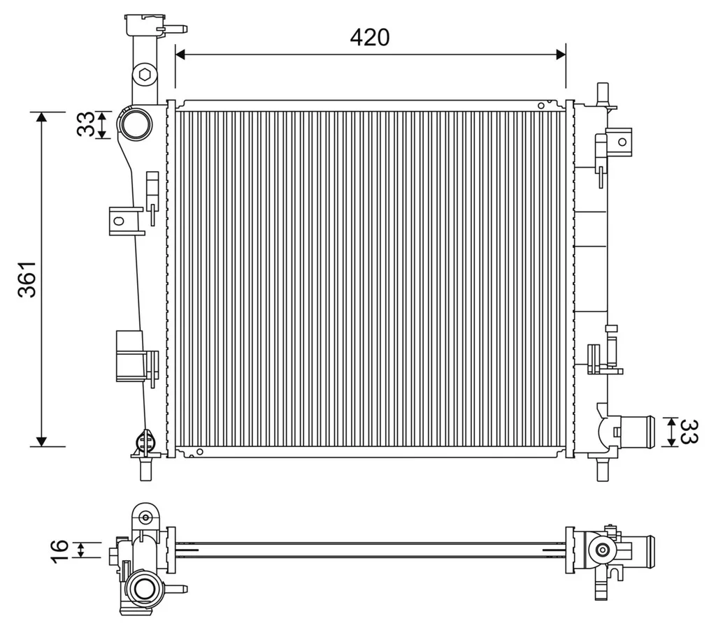 701223 VALEO Радиатор, охлаждение двигателя (фото 1)