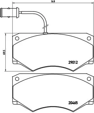 P A6 013 BREMBO Комплект тормозных колодок, дисковый тормоз (фото 1)