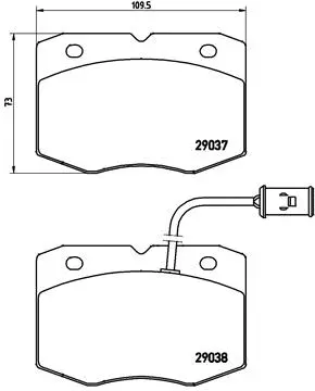 P A6 014 BREMBO Комплект тормозных колодок, дисковый тормоз (фото 1)