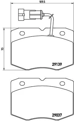 P A6 019 BREMBO Комплект тормозных колодок, дисковый тормоз (фото 1)