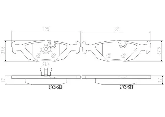 P06009N BREMBO Комплект тормозных колодок, дисковый тормоз (фото 1)