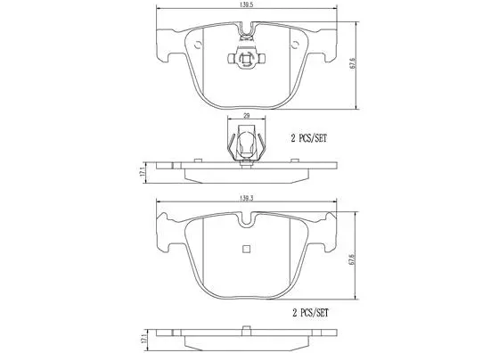 P06050N BREMBO Комплект тормозных колодок, дисковый тормоз (фото 1)