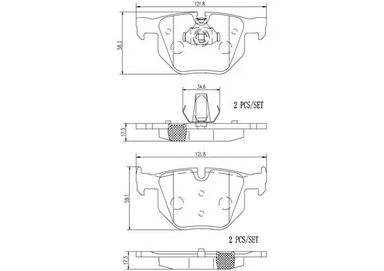 P06056N BREMBO Комплект тормозных колодок, дисковый тормоз (фото 1)